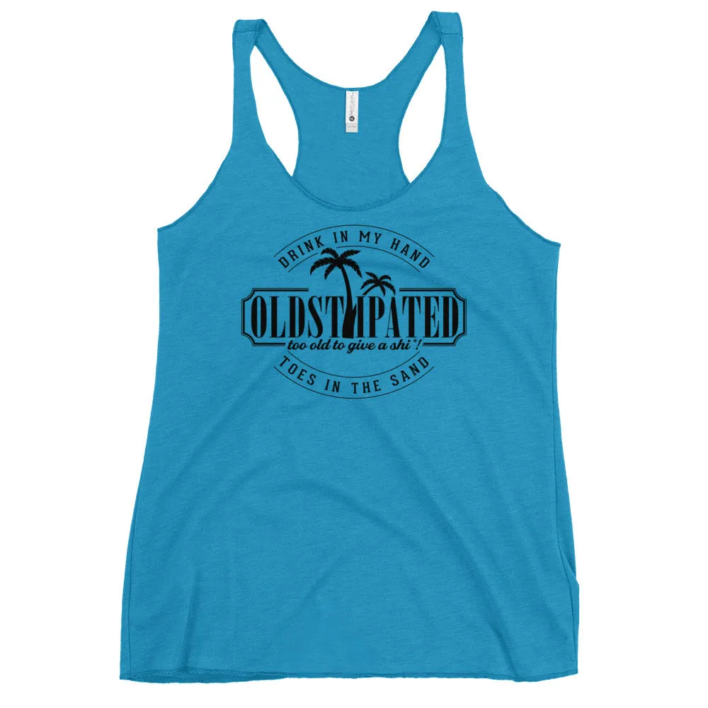 Drink In My Hand Toes In The Sand Women's Racerback Tank