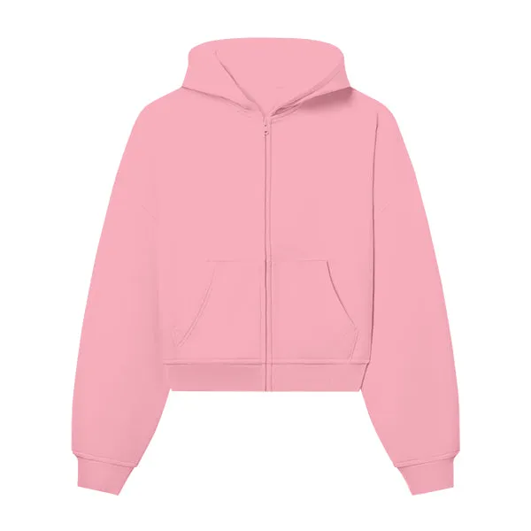 The Drop Cut Women’s Crop Zip Front Hoodie